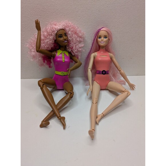 Barbie Other - Barbie Pop Reveal Boba Dolls MANGO and BERRY AA Black Blonde Pink Afro OOAK